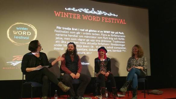 Jessica Schiefauer leder samtalet Reality, horor and drama med mig, Gunnar Theodor Eggertsson och Chloe Daykin